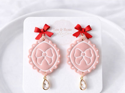Darling Bow Dangle - Polymer Clay Earrings