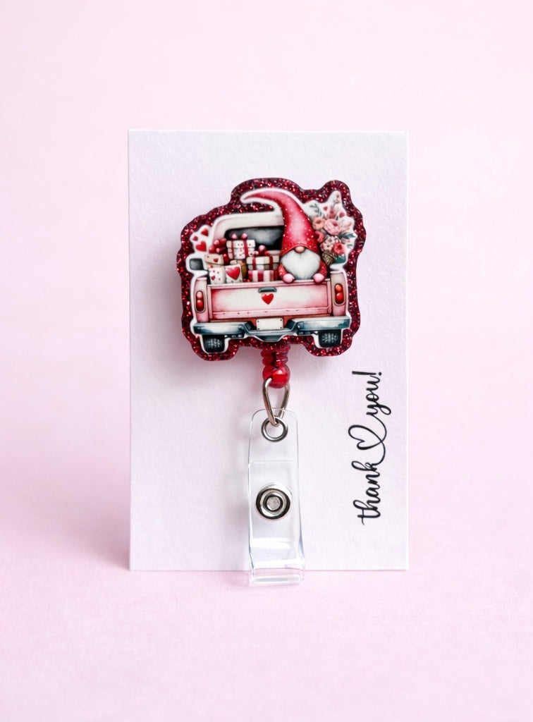 Valentine Gnome Badge Reel