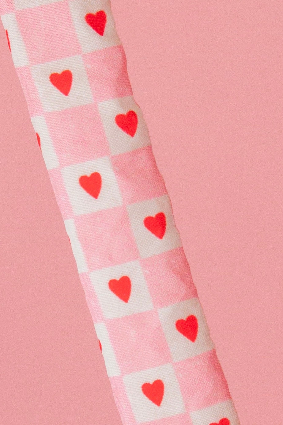 Heart Checkered Scrunchie Lanyard