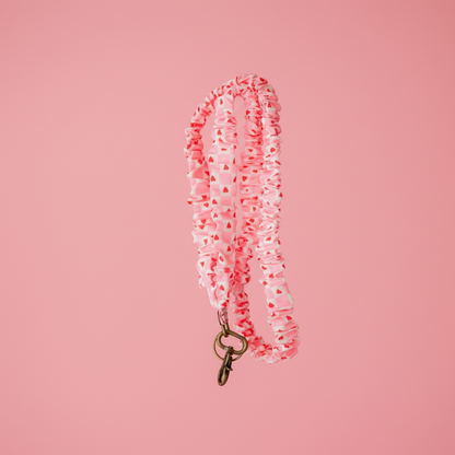 Heart Checkered Scrunchie Lanyard